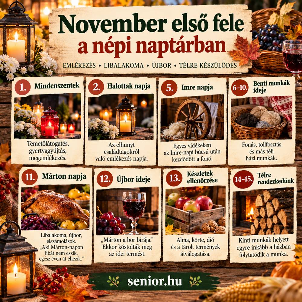 Népi naptár nyomában: November első fele Népi naptár nyomában: November első fele